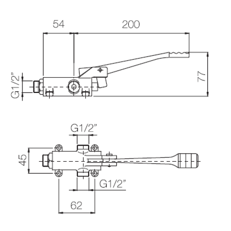 Línea de Pedal PB Grifo mezclador de pie cromo para montaje en el suelo 1208969744