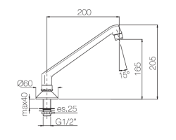 Línea de Pedal PB grifo de salida cromo para encimera o lavabo 1208969768