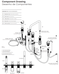 Waterevolution Flow grifo de cocina angular de 5 orificios con rociador extraíble y conexión para agua filtrada negro T154HPR