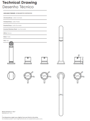 Waterevolution Flow grifo de cocina angular de 5 orificios con rociador extraíble y conexión para agua filtrada, metal gun T154HGME