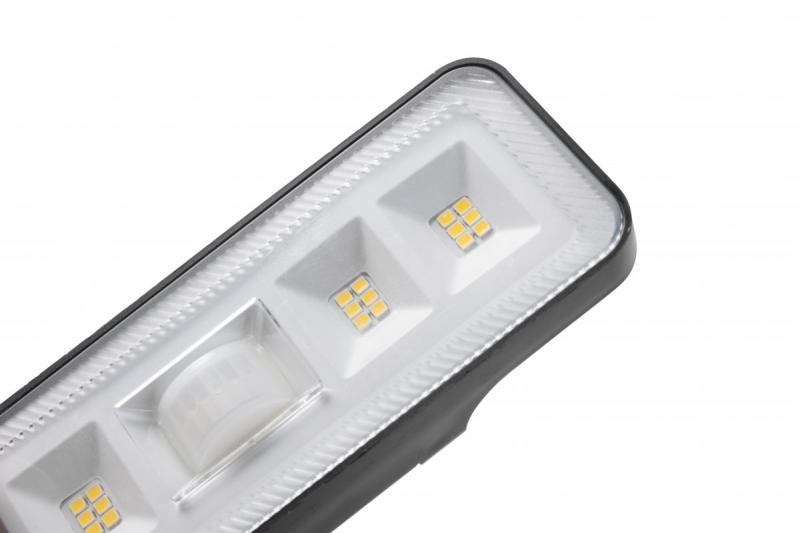 Luminaria solar con sensor de movimiento y crepúsculo DAVOS, LED, 1000lm, 4000K, 2000mAh, IP54, negro