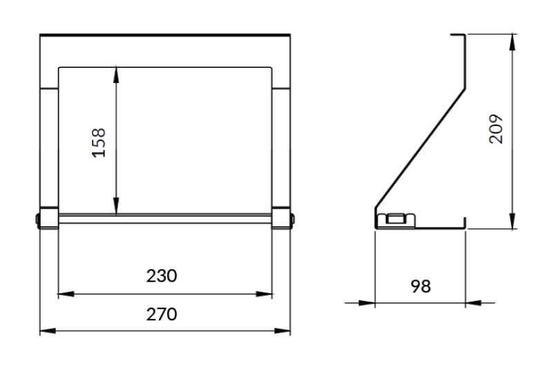 Epka Luxion Soporte para Rollo de Cocina para Rieles de Cocina Metal Negro 1208969968