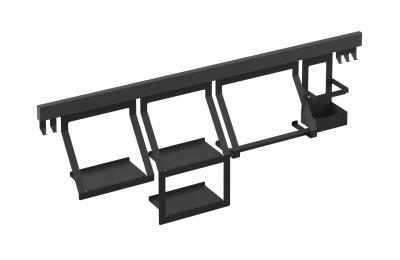 Epka Luxion Set de Rieles de Cocina de 100 cm con Accesorios de Metal con Fijación Oculta Negra 1208969984