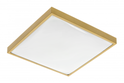 Lámpara de techo ALTAR LED, 295x295mm, 4000K, 24W, 1680lm, AC180-250V, 50/60 Hz, PF>0.5, IP44, color dorado, garantía de 3 años.