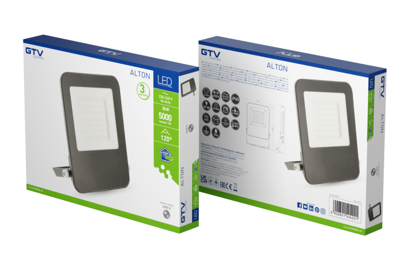 Foco ALTON, LED, 50W, 5000lm, 4000K, AC220-240V, IP65