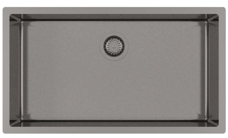 Ausmann Mosel gun metal gran fregadero de acero inoxidable - color Gun metal (Gris plomo) PVD 74x40 universal 1208970024