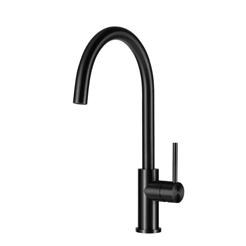 Lorreine Mersey-Black PVD grifo de cocina completamente de acero inoxidable con caño giratorio negro 1208970032.