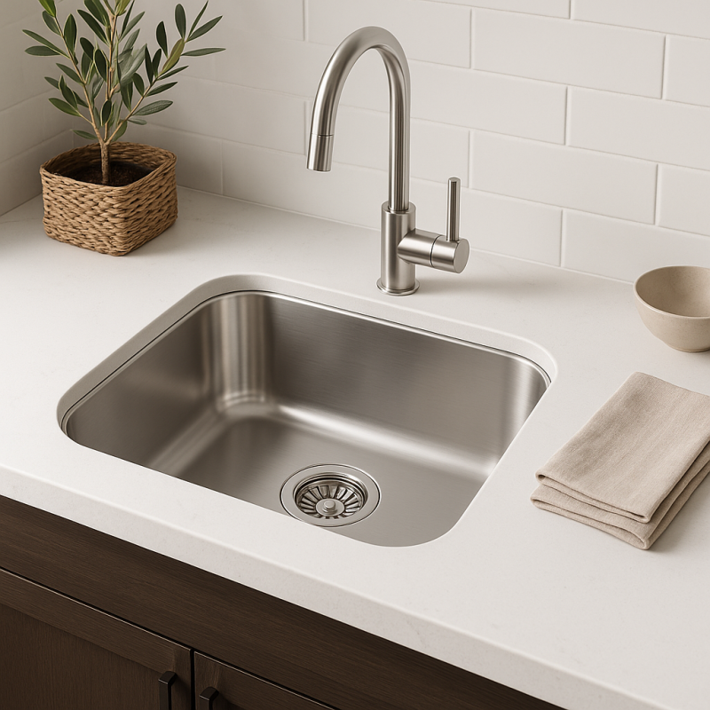 Fregadero de acero inoxidable Banka IB3440 34 x 40 cm bajo encimera 1208970046