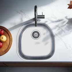 Lavabo de acero inoxidable Banka Denver 41 x 41 cm bajo encimera 1208970049.