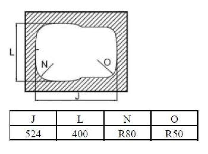 Banka Alaska Acero inoxidable 1.5 Fregadero bajo encimera 524 x 400 mm 1208970064