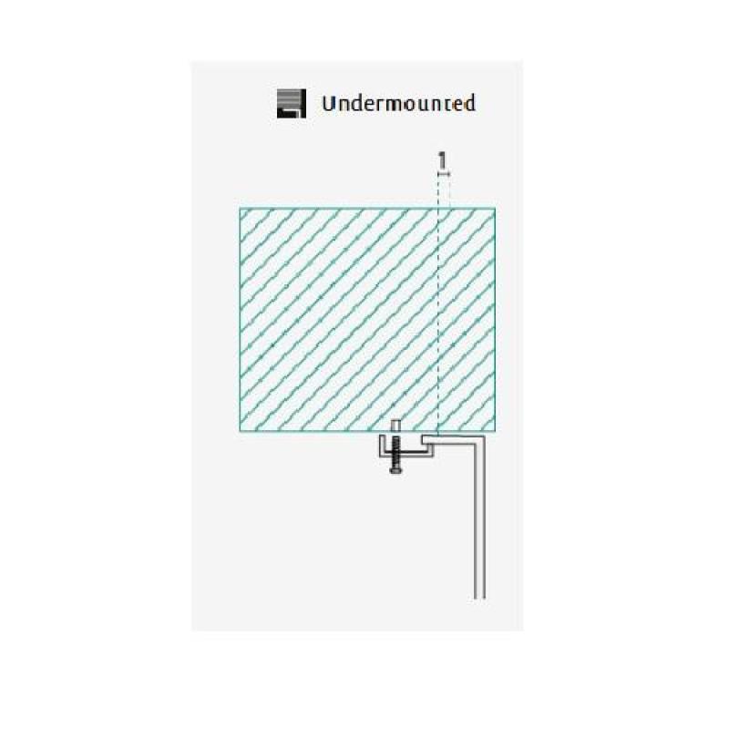 Banka Denver Fregadero de acero inoxidable 300 x 339 mm Para encastrar 1208970065