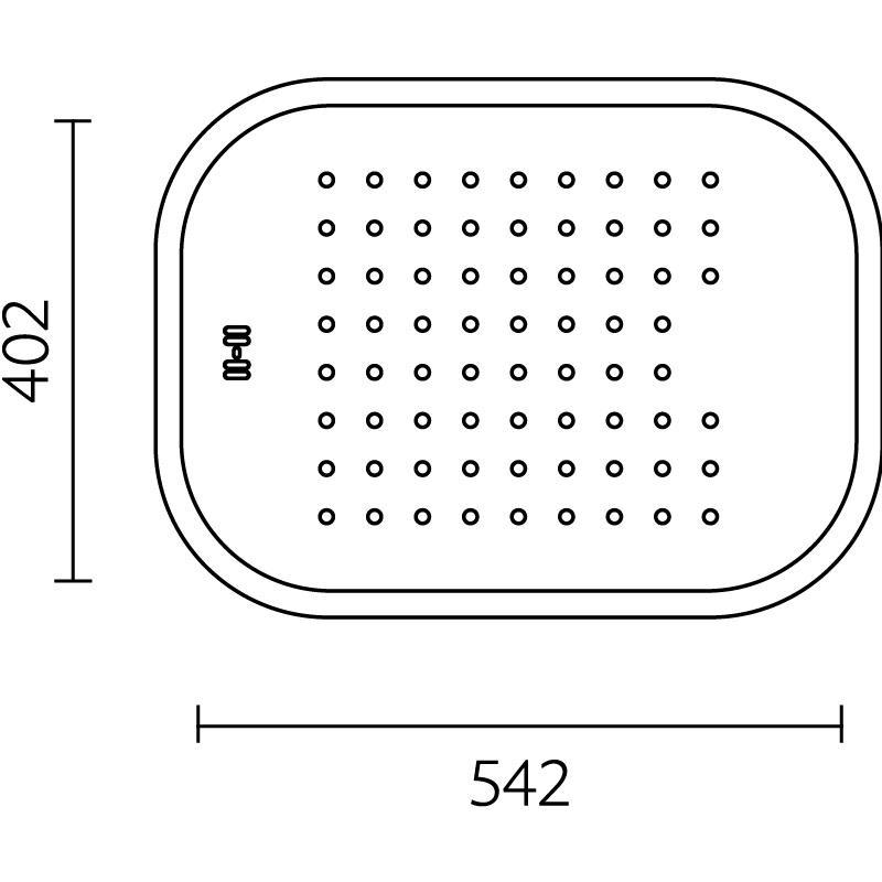 Banka Boston Fregadero poco profundo de acero inoxidable con escurridor 542 x 402 mm Montaje 1208970073