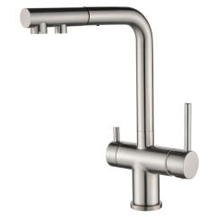 Ausmann Ellington Grifo de Cocina de 3 Vías con Caño Extraíble y Agua Filtrada – Acero Inoxidable - 1208970082