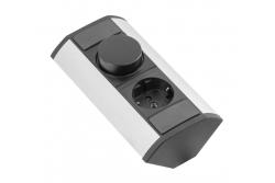MINI extensión angular con regulador CCT y enchufe schuko 230V 16A