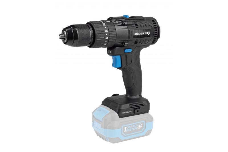 Högert taladro percutor inalámbrico sin escobillas de 18V para ladrillo, piedra, madera, metal y plástico.