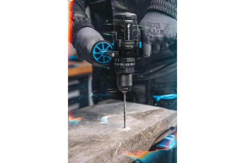 Högert potente taladro percutor a batería, sin escobillas, 18V