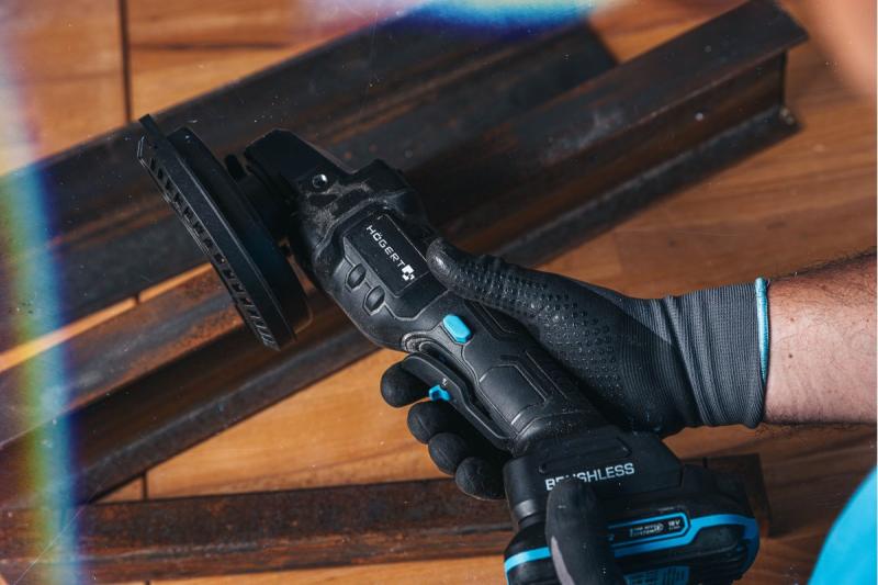 HÖGERT Amoladora angular inalámbrica con interruptor de paleta, 125MM, 18V - sin batería.