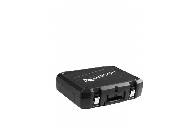 HÖGERT taladro inalámbrico 18V, set con batería, cargador, soporte para puntas, almacén de brocas.