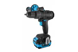 HÖGERT accuset de destornillador sin escobillas, 18V, con portapuntas, cargador y batería.
