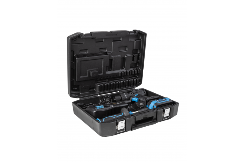 HÖGERT taladro percutor inalámbrico, 18V para ladrillo, piedra, madera, metal y plástico.