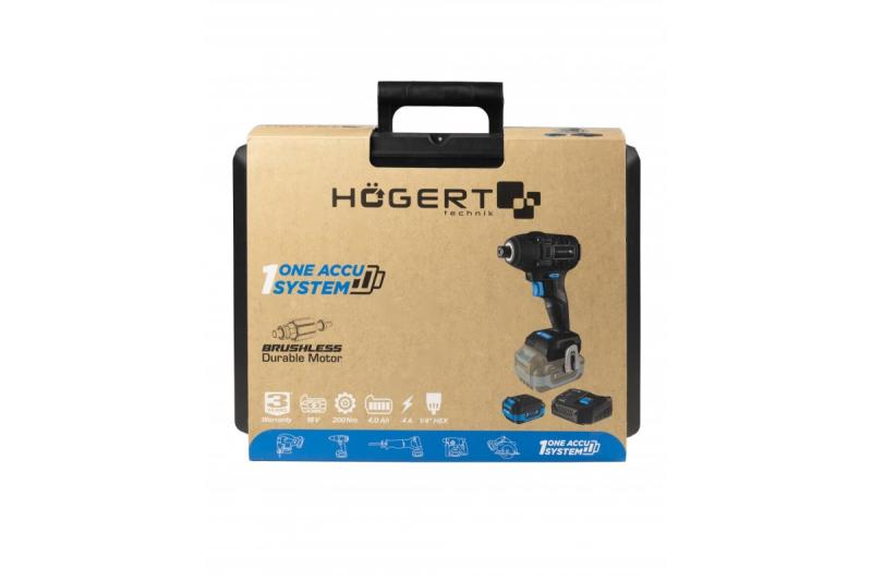HÖGERT Plancha inalámbrica sin escobillas 18V, conjunto con batería, cargador y accesorios