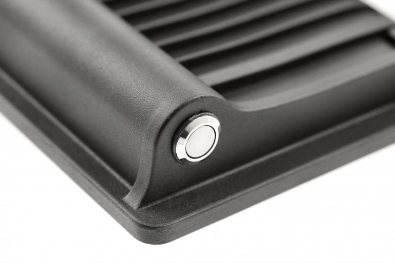 Luz de inundación solar LUMOS II, LED, 3000lm, 6400K, 2x2600mAh reemplazable, IP65, negro