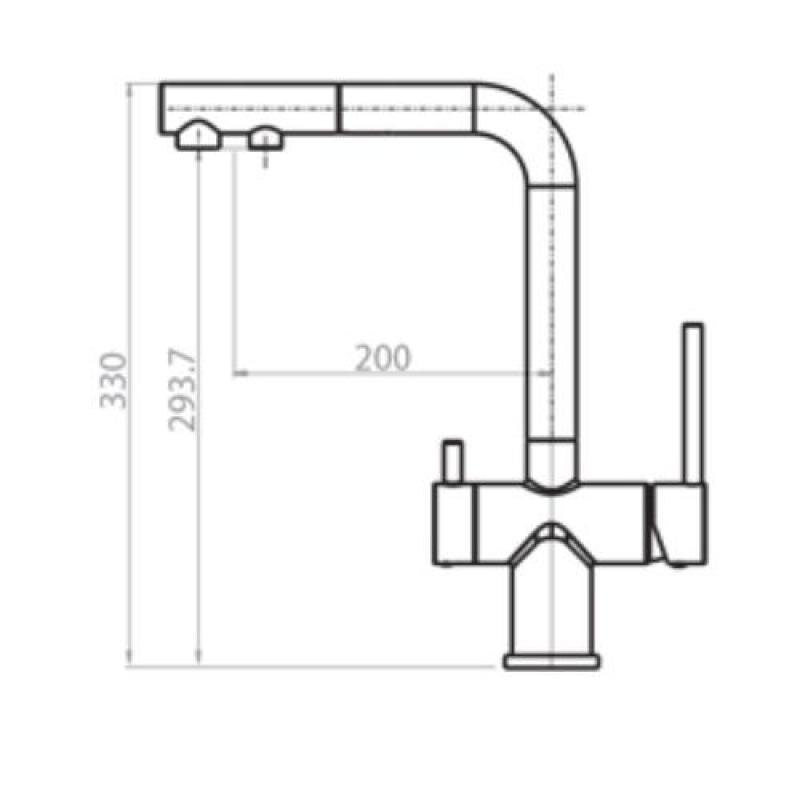 Ausmann Ellington Grifo de Cocina de 3 Vías con Caño Extraíble y Agua Filtrada – Negro - 1208970497