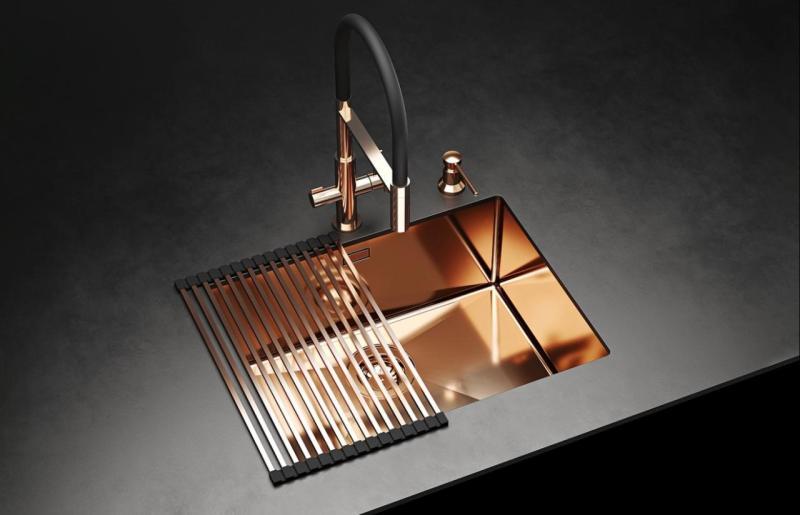 Ausmann Claridge Grifo de Cocina de 3 Vías con Caño Flexible y Agua Filtrada – Antracita – 1208970500