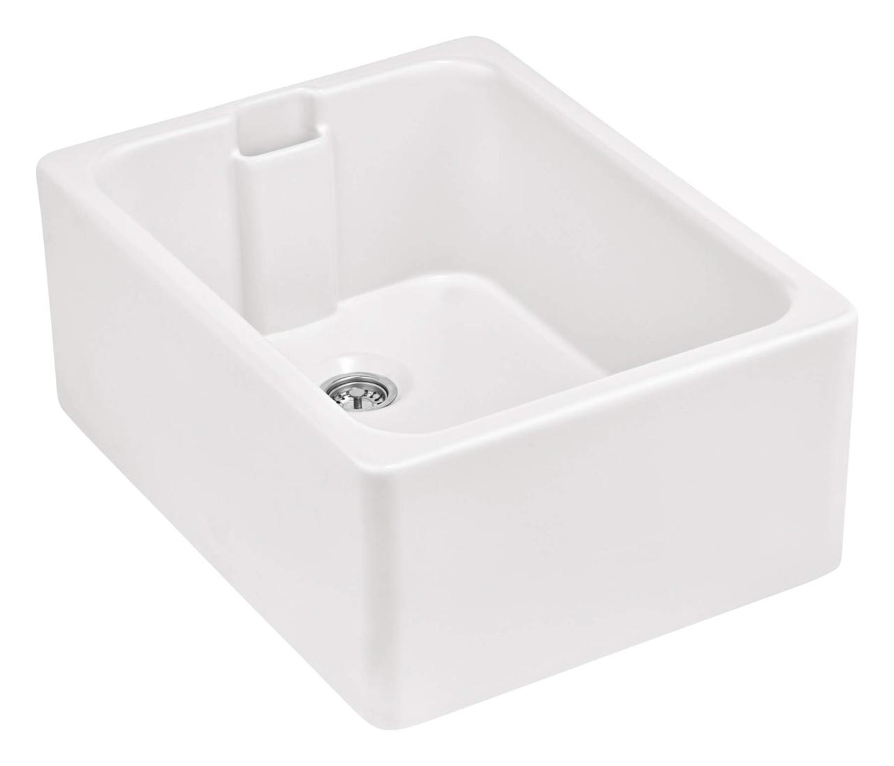 Ausmann Ceramic Haven Fregadero de Cerámica Blanco - Montaje en superficie, bajo encimera y empotrado 595 x 455 mm 1208970513