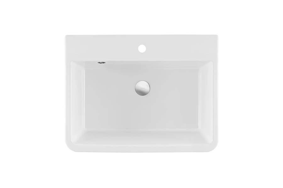 Ausmann Ceramic Frost Fregadero de Cerámica Blanco - Sobre encimera 660 x 506 mm con área para grifo 1208970517