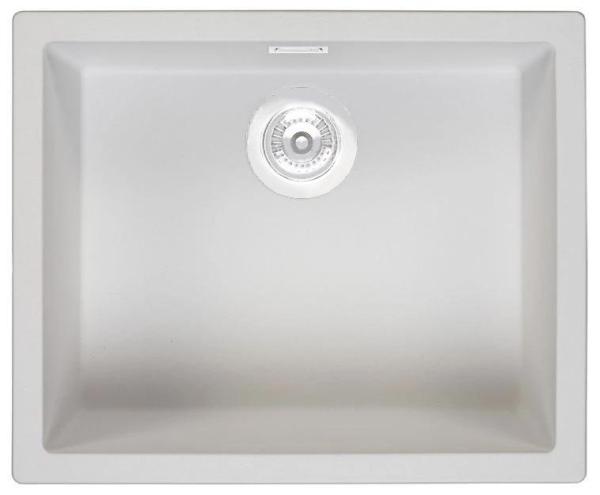 Lavabo Blanco 50x40 cm para Montaje Inferior, Superior y Integrado con Tapón Blanco 1208970531