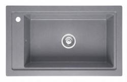 Graniteland Magra Granito Gris Lavabo de encimera 686 x 427 mm con agujero para grifo y tapón de acero inoxidable 1208970618