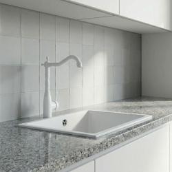 Graniteland Verve grifo de cocina clásico y nostálgico blanco 1208970653