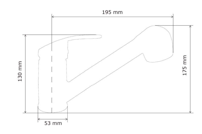 Grifo de Cocina Graniteland Rhea Gris con Caño Extraíble y Ducha de Mano de Doble Función 1208970656
