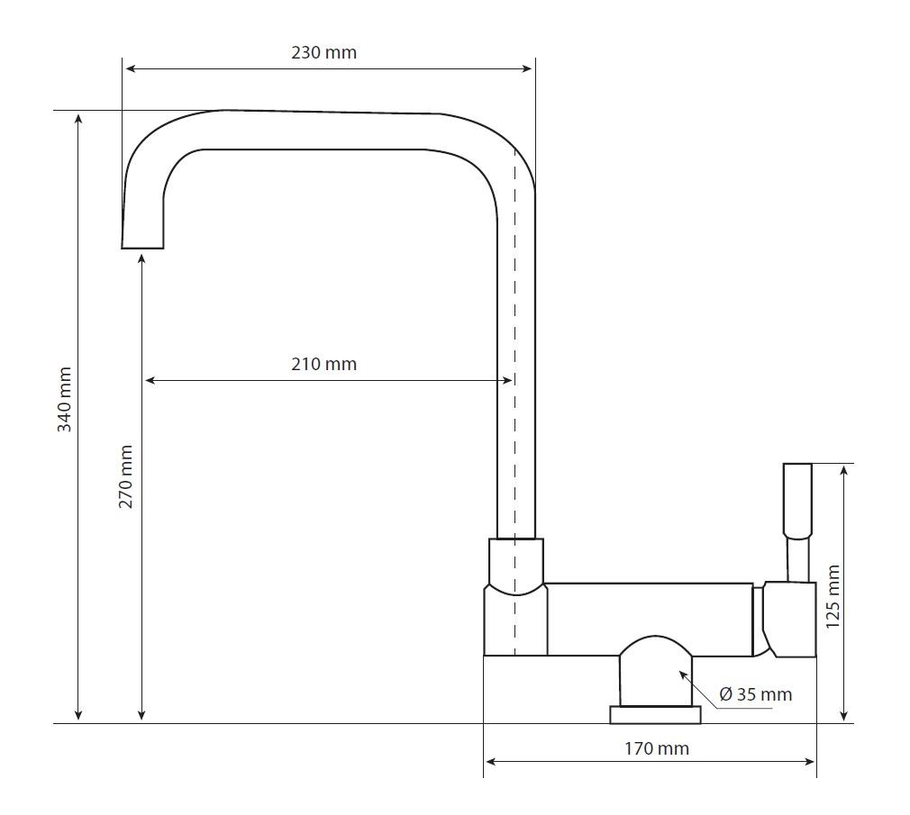 Graniteland Serenity grifo de cocina con ventana abatible Cromo 1208970687