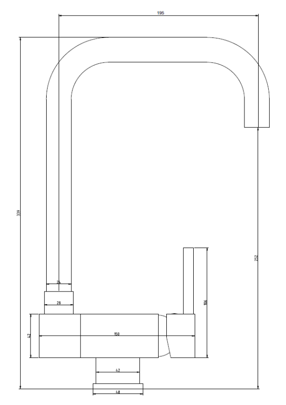 Graniteland Serenity Grifo de cocina abatible Cromo 1208970687