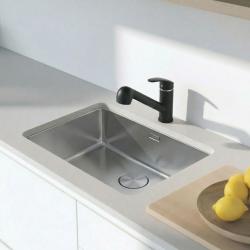 Grifo de Cocina Graniteland Rhea Negro con Caño Extraíble y Ducha de Mano de Doble Función 1208970711