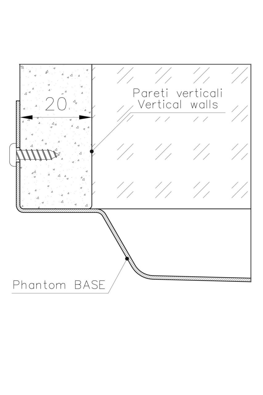 Foster Phantom Base Placa Inferior de Acero Inoxidable Fregadero de Encimera 50x40cm para Integración en Cerámica, Piedra Natural y Superficie Sólida de 20mm de Espesor 1208970717