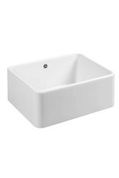 Ausmann Ceramic Mira Fregadero de Cerámica Blanco - Integrado y Semi-integrado 590 x 458 mm con tapón de acero inoxidable 1208970733.