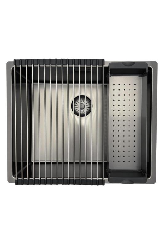 Pure.Sink Prestige Juego combinado Fregadero de metal 50x40 cm con Grifo de cocina de metal 1208970763