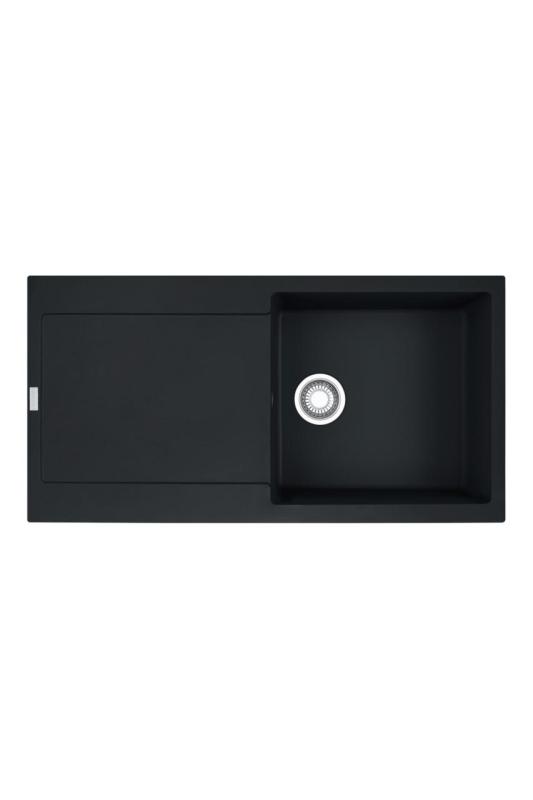 Franke Maris MRG 611-97 Fragranite Mate Negro Fregadero 97 x 50 cm Montado con Área de Escurrido 114.0628.967