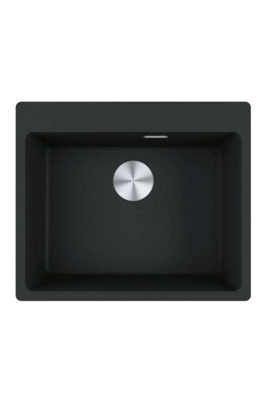 Franke Maris MRG 610-50 TL Fragranite Mate Negro Fregadero de Superficie con Agujero para Grifo 114.0668.630