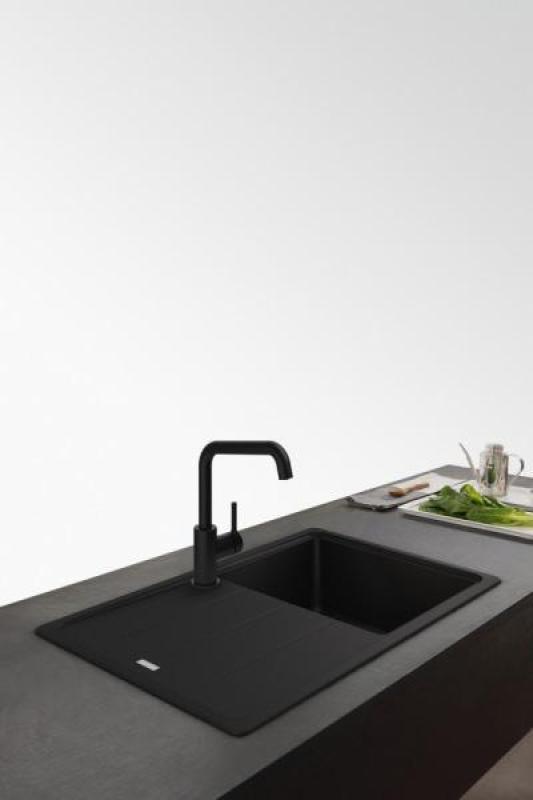 Franke Lina U Grifo de Cocina Giratorio Salida Negro 115.0728.474