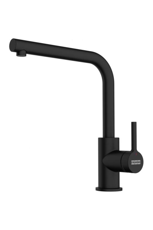 Grifo de cocina Franke Lina L con salida giratoria negro 115.0693.393