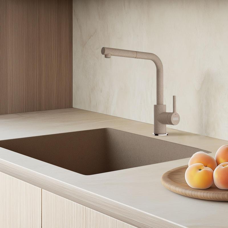 Grifo de Cocina Franke Lina L Oyster con Salida Extensible 115.0728.487