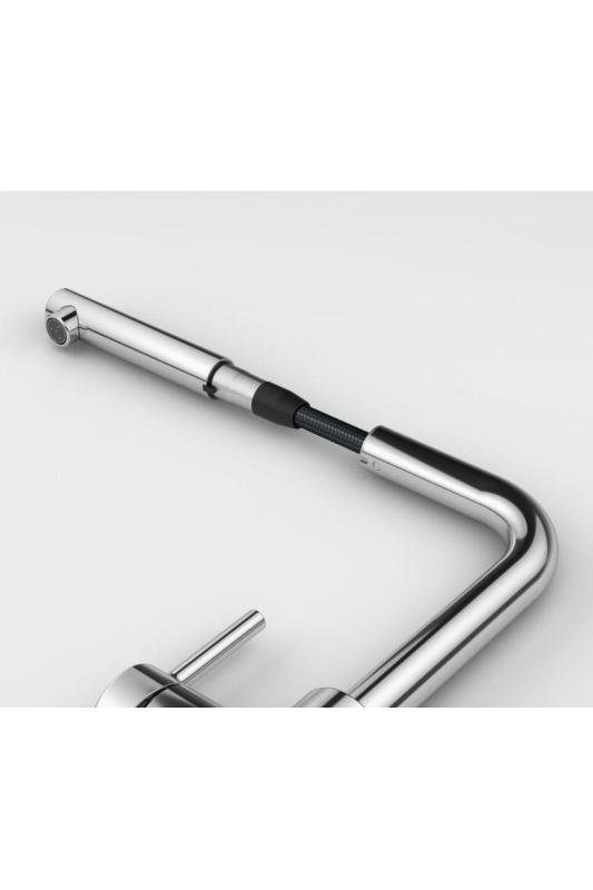 Grifo de Cocina Franke Lina L Cromado con Salida Extraíble 115.0712.420