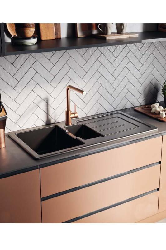 Ausmann Ceramic Sylva 1,5 Fregadero Cerámico Blanco con Zona de Escurrido 1000 x 500 mm 1208971126