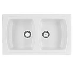 Ausmann Ceramic Crest Fregadero Doble de Cerámica Blanco 860 x 500 mm 1208971133
