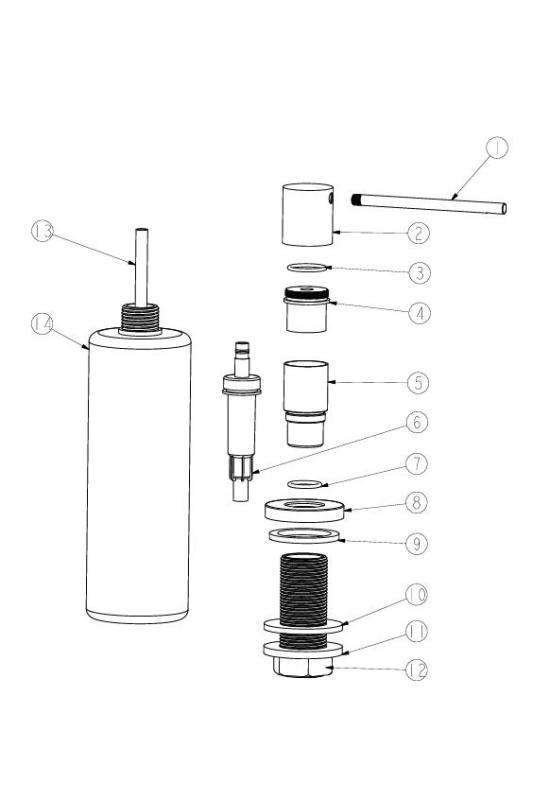 Dispensador de jabón empotrado Ausmann Lirio en color Gun metal ( Gris plomo)  , recargable desde arriba 1208971201