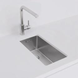Pure.Sink Exclusivo pequeño fregadero de acero inoxidable de 18x40 cm con radio de 10mm para submontaje, empotrado y sobremontaje PEX1840-02